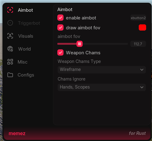 Memez External RUST Cheat
