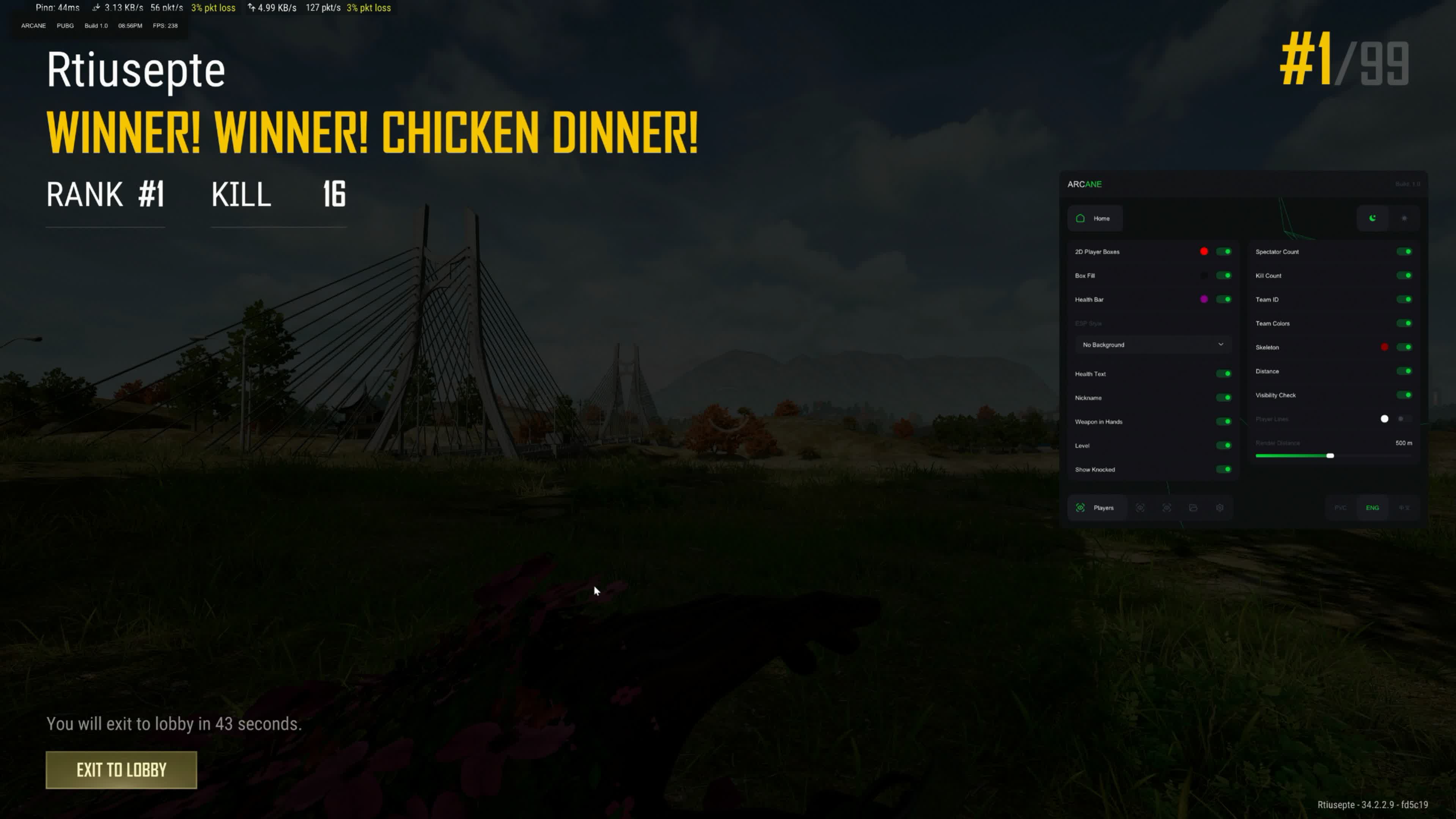 Чит Arcane ESP + NoRecoil для PUBG: Полный контроль и информация