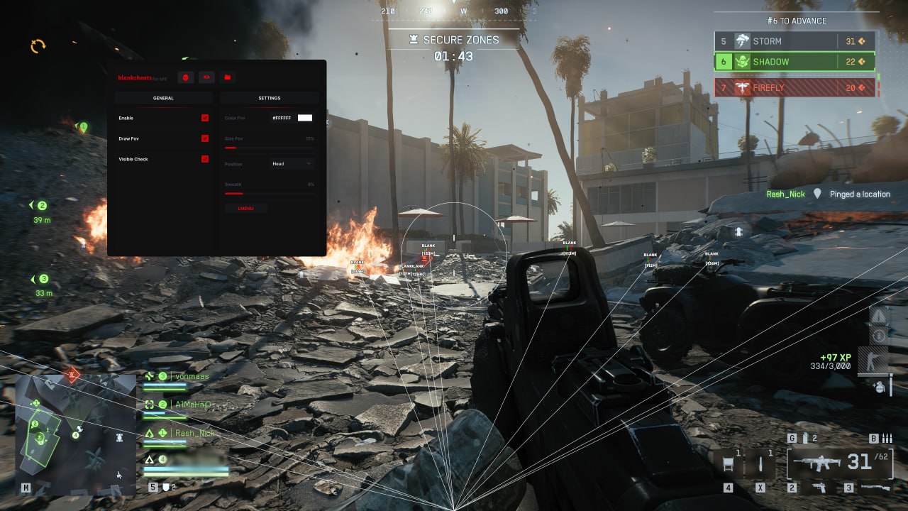 Приватный чит BlankLabs для Battlefield 6 - Главный скриншот