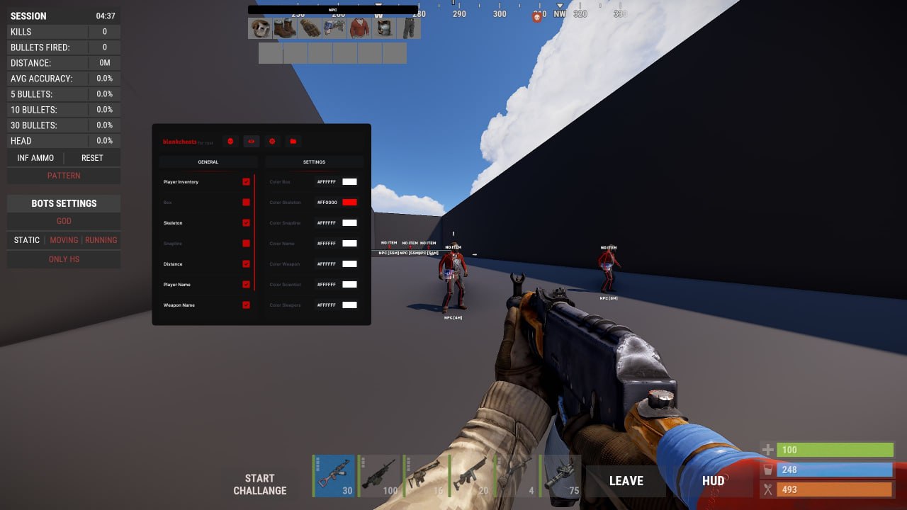 Приватный чит BlankLabs для Rust - Главный скриншот