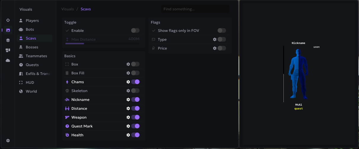 Escape From Tarkov — Ancient External с аимботом и ESP - Миниатюра 13