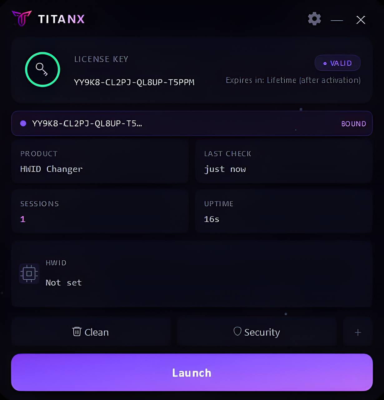 Spoofer TitanX — обход HWID-бана в онлайн-играх - Главный скриншот