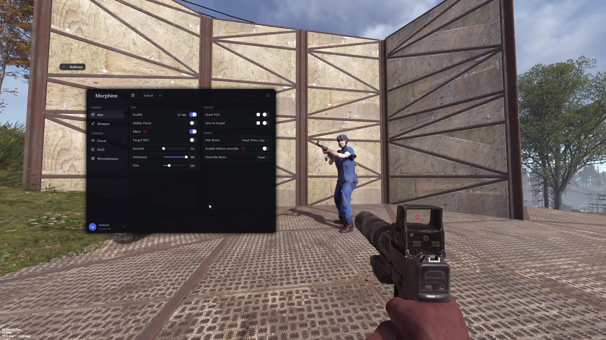 Morphine — приватный чит для Rust - Миниатюра 2