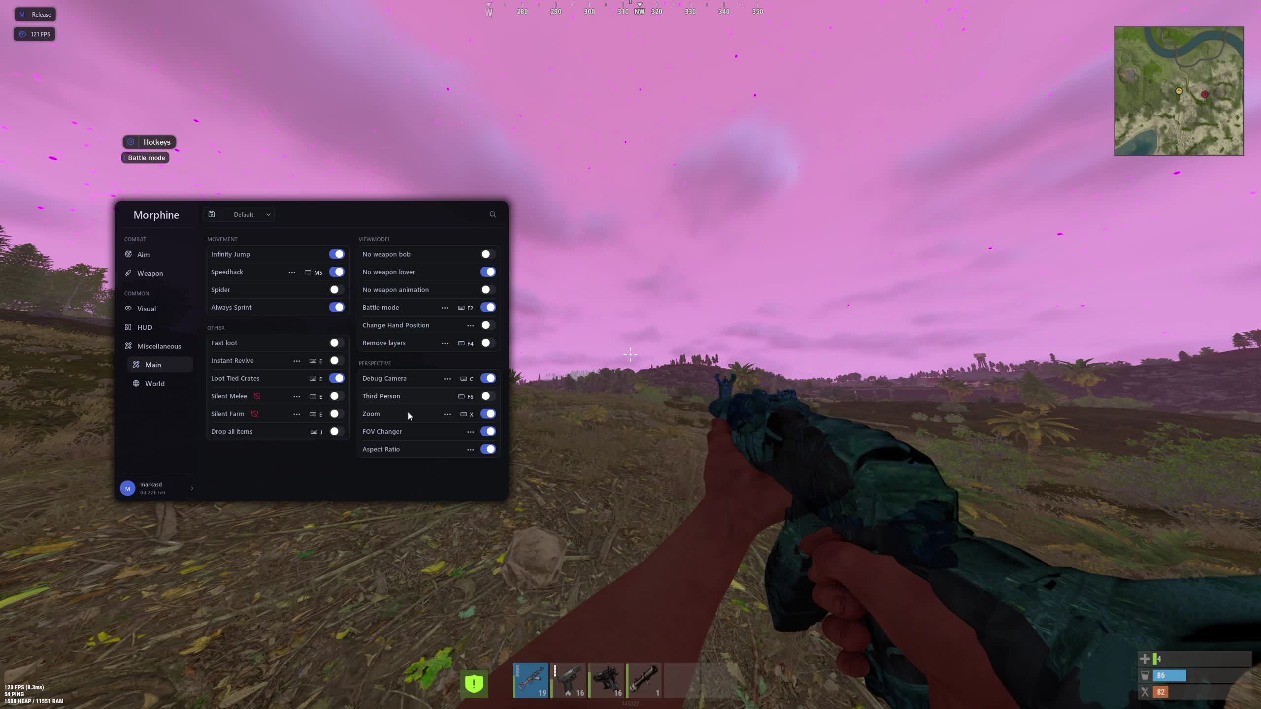 Morphine — приватный чит для Rust - Миниатюра 3