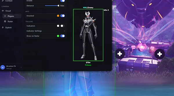 Morphine — приватный чит для Fortnite