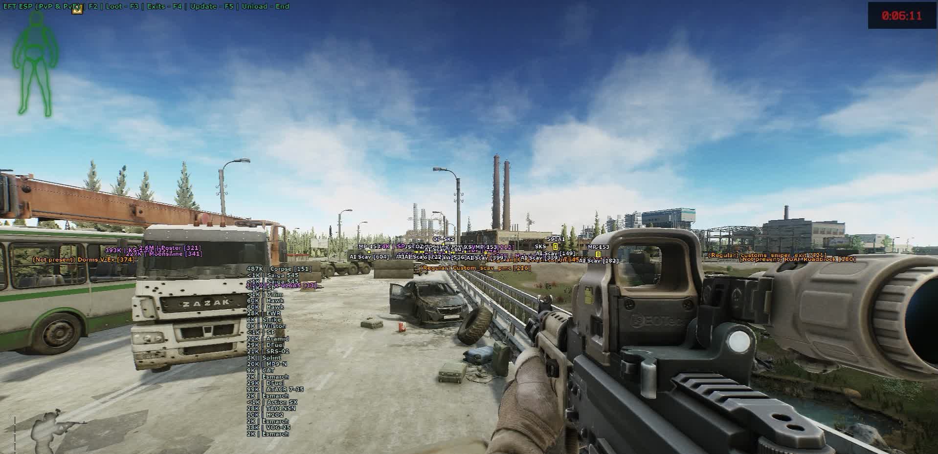 Чит Soft Hub на Escape From Tarkov — ESP с фильтром лута по цене - Миниатюра 2