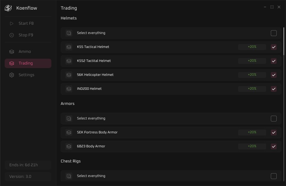 Торговый бот koenflow для Arena Breakout Infinite 4